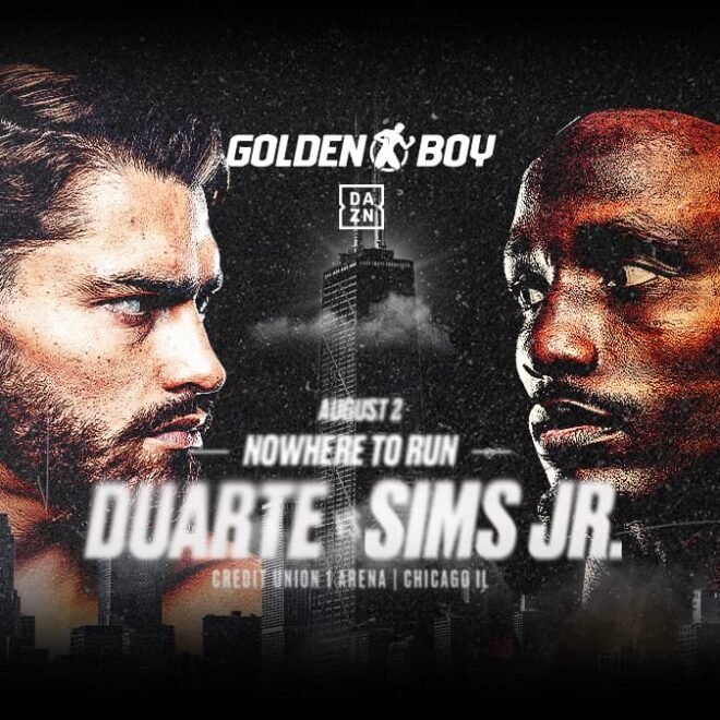 Aplicativo para assistir à luta Duarte vs Sims Jr.