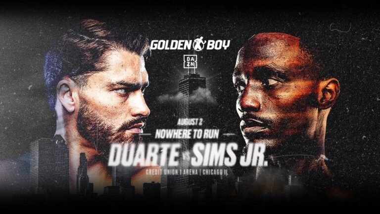 Aplicativo para assistir à luta Duarte vs Sims Jr.
